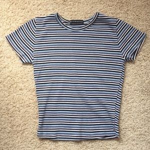 rare blue striped shirt brandy melville